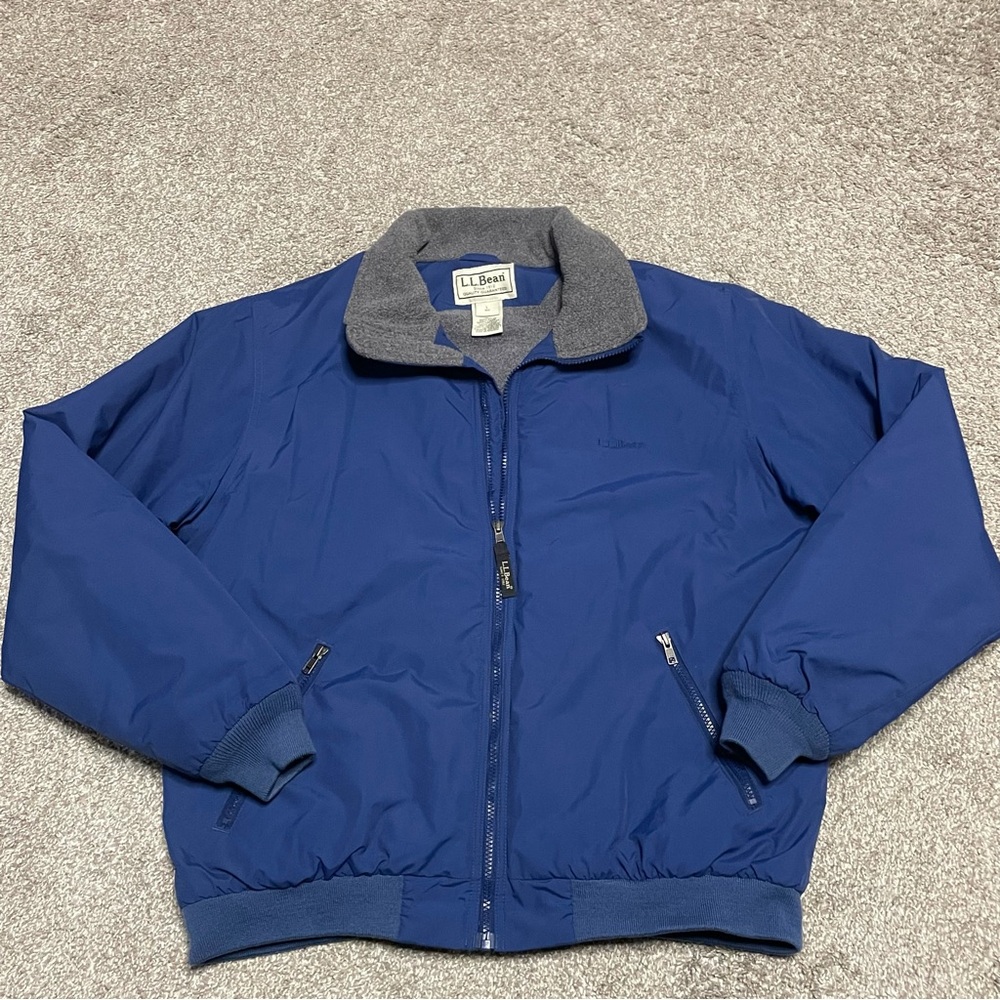 Men’s L.L. Bean Fleece-Lined Warm Up Jacket Size L